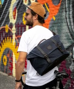 Life Of Riley New Arrivals Waxed Canvas And Leather Messenger Bag