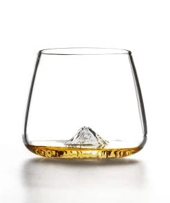 Life Of Riley Set Of Two Topographic Glasses - Featuring Denali And Fuji Mountians 11 Life Of Riley Set Of Two Topographic Glasses - Featuring Denali And Fuji Mountians