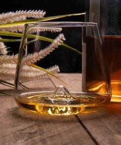 Life Of Riley Set Of Two Topographic Glasses - Featuring Denali And Fuji Mountians