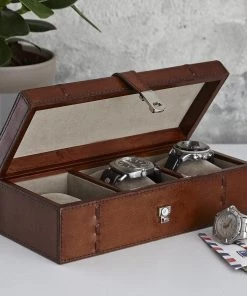 Life Of Riley Leather Watch Box For Three Gifts