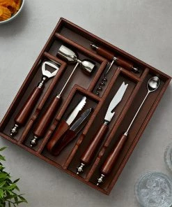 Life Of Riley Leather Bar Tools And Drawer Organiser New Arrivals