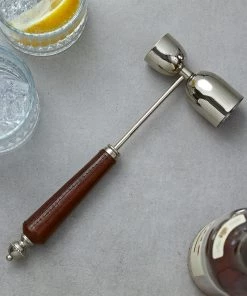 Life Of Riley Leather Spirit Measure Bar Tools