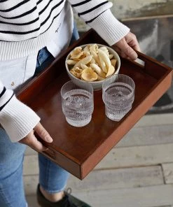 Life Of Riley For Her Leather Coffee Tray