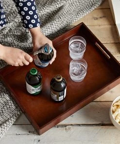 Life Of Riley For Her Leather Tea Tray