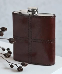 Life Of Riley Drinks Cases Leather Hip Flask