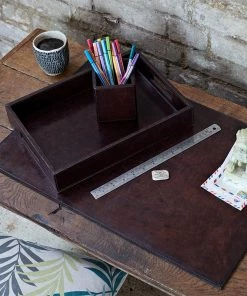 Life Of Riley Leather Home Office Set Gift Sets