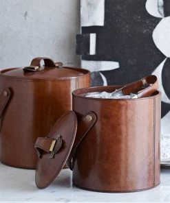 Life Of Riley Leather Ice Bucket