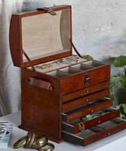 Life Of Riley Leather Jewellery Organiser For Her