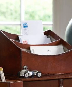 Life Of Riley Leather Letter Rack Home Office