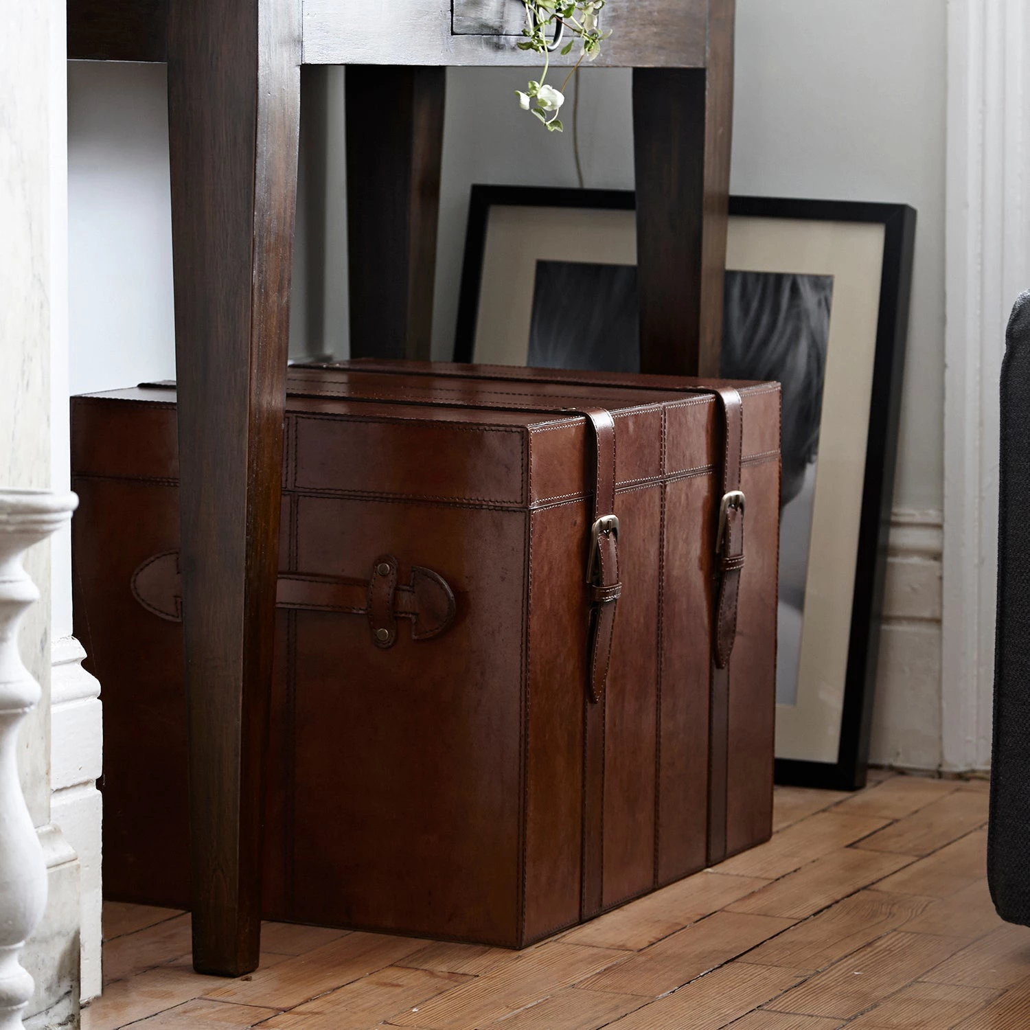 Life Of Riley Leather Cabin Trunk 7 Life Of Riley Leather Cabin Trunk