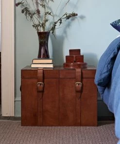 Life Of Riley Leather Cabin Trunk