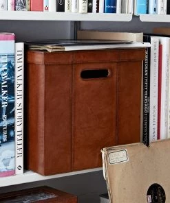 Life Of Riley Keepsake Boxes Leather Square Storage Box With Lid