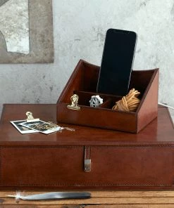 Life Of Riley Leather Desk Organiser Set Gift Sets