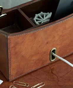 Life Of Riley Leather Desk Organiser Set Gift Sets
