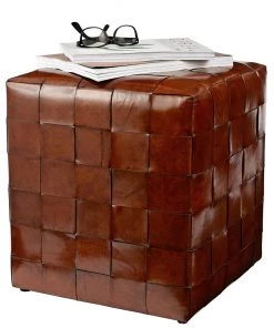 Life Of Riley Office Accessories Leather Ottoman