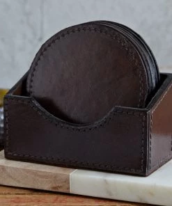 Life Of Riley Leather Coasters And Holder Third Anniversary 12 Life Of Riley Leather Coasters And Holder Third Anniversary