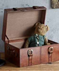 Life Of Riley Leather Keepsake Trunk For Couple