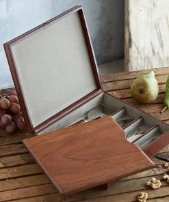 Life Of Riley For Couple Leather Cheese Knife And Board Set