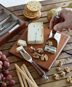 Life Of Riley For Couple Leather Cheese Knife And Board Set