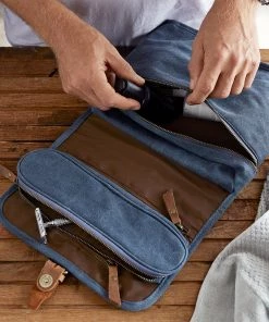 Life Of Riley Canvas Hanging Wash Bag. Great For Home And Travel Father's Day