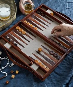 Life Of Riley Leather Backgammon Set Gifts