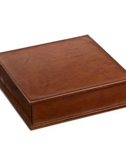 Life Of Riley Gifts Leather Hip Flask Gift Set