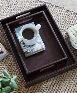 Life Of Riley For Her Leather Coffee Tray