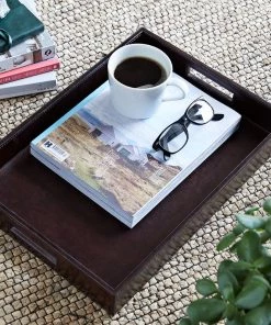 Life Of Riley For Her Leather Tea Tray