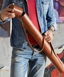 Life Of Riley Leather Cylinder Map Document Case Storage