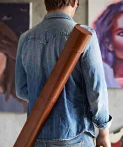 Life Of Riley Leather Cylinder Map Document Case Storage