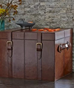 Life Of Riley Trunks Leather Steamer Trunk 11 Life Of Riley Trunks Leather Steamer Trunk