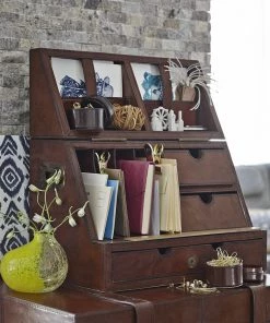 Life Of Riley Home Office Leather Stationery Box