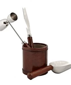 Life Of Riley Bar Ware Leather Handled Cocktail Tool Collection