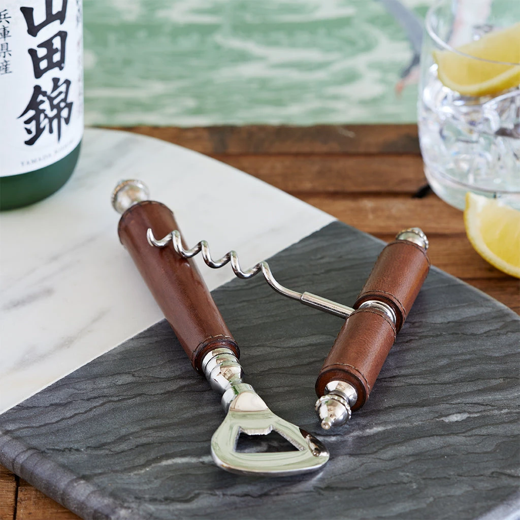 Life Of Riley Leather Handled Bottle Opener And Corkscrew 3 Life Of Riley Leather Handled Bottle Opener And Corkscrew