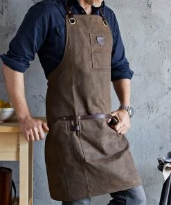 Life Of Riley Father's Day Waxed Canvas And Leather Apron