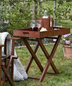 Life Of Riley Leather Butler Tray