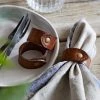 Life Of Riley Leather Napkin Ring Set 1 Life Of Riley Leather Napkin Ring Set