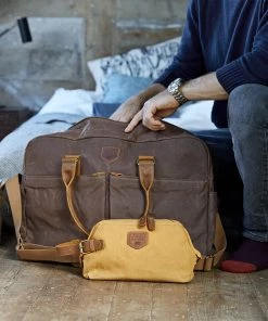 Life Of Riley Waxed Canvas Weekend And Wash Bag Set Waxed Canvas Gifts