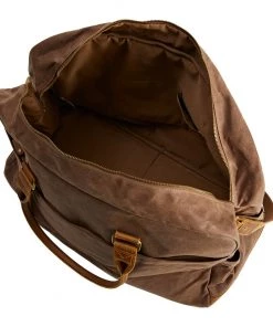 Life Of Riley Waxed Canvas Gifts Waxed Canvas And Leather Weekend Bag