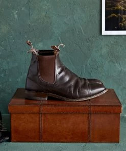 Life Of Riley New Arrivals Leather Shoe Storage Box - Two Sizes