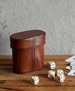Life Of Riley Games Leather Dice Shaker & Dice