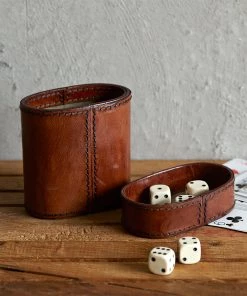 Life Of Riley Games Leather Dice Shaker & Dice