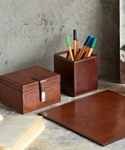 Life Of Riley Gift Sets Leather Desk Set Small
