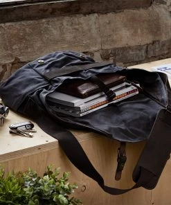 Life Of Riley New Arrivals Waxed Canvas And Leather Messenger Bag