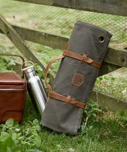 Life Of Riley Waxed Canvas And Leather Picnic Rug