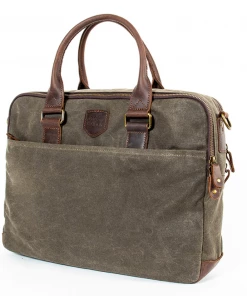 Life Of Riley For Him Canvas And Leather Laptop Bag