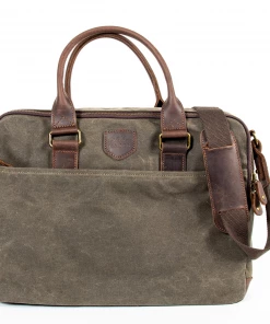 Life Of Riley For Him Canvas And Leather Laptop Bag