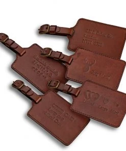 Life Of Riley For Couple Leather Luggage Tag