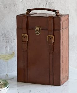 Life Of Riley Drinks Cases Leather Wine Bottle Carrier