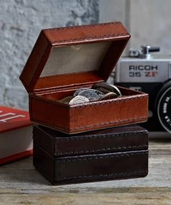 Life Of Riley Father's Day Leather Mini Cufflink Box